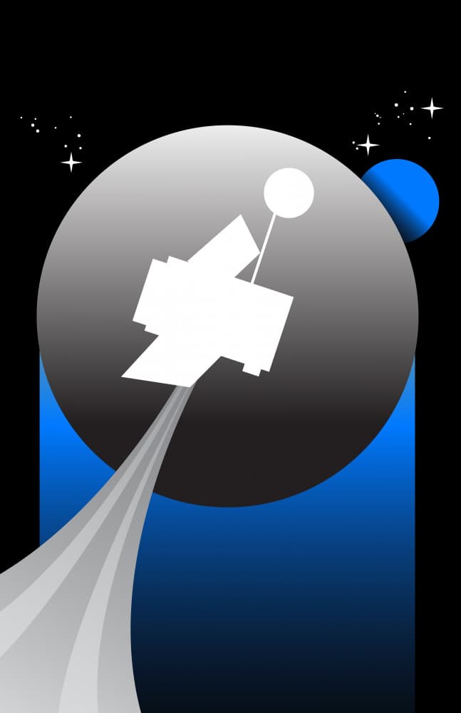 Minimalist Space Exploration by Nicholas — canvas wall art