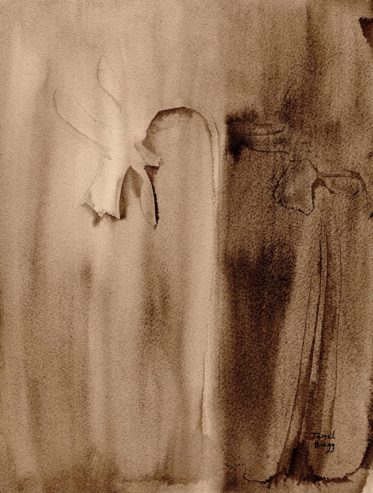 Washed Sepia Bloom by Janel Bragg — canvas wall art