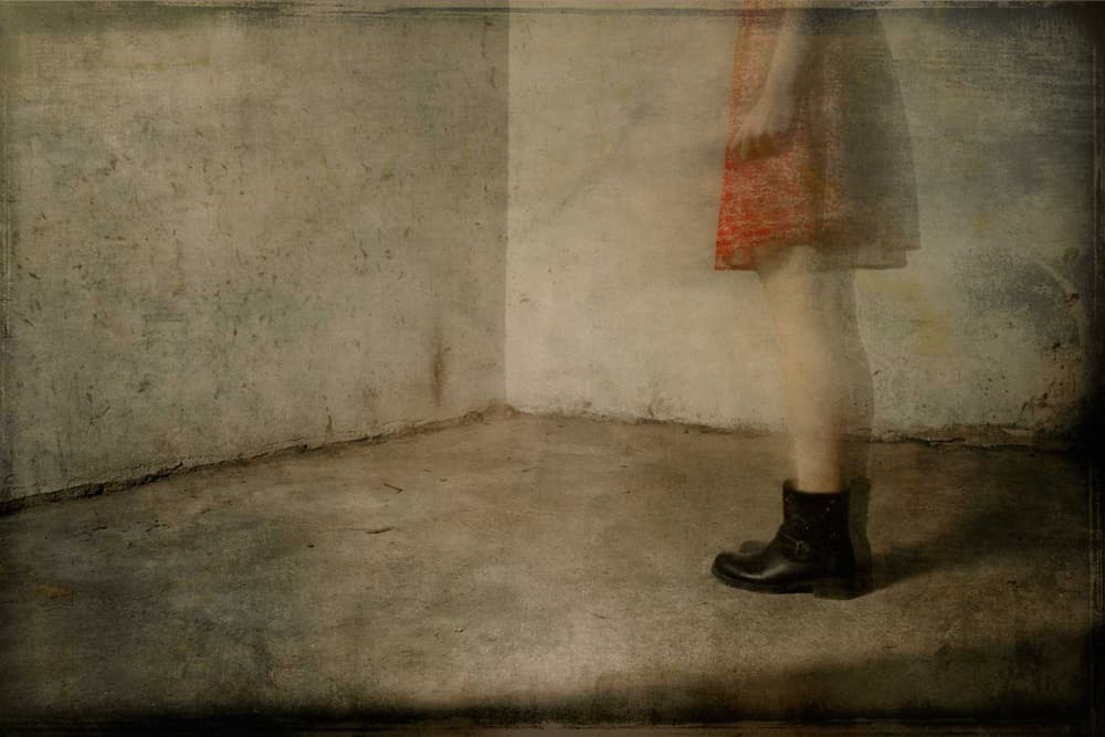 Ethereal Girl In Corner by Antonella Renzulli — canvas wall art
