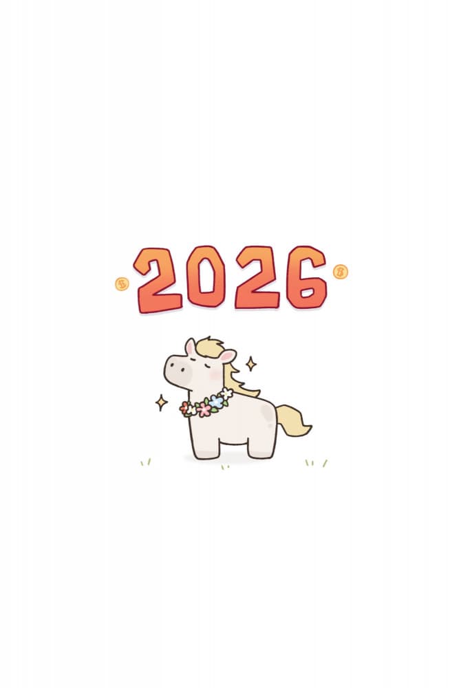 Happy 2026 Horse by Xuan Thai — canvas wall art