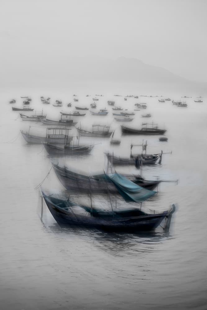 Misty Morning Harbor by Svetlin Yosifov — canvas wall art