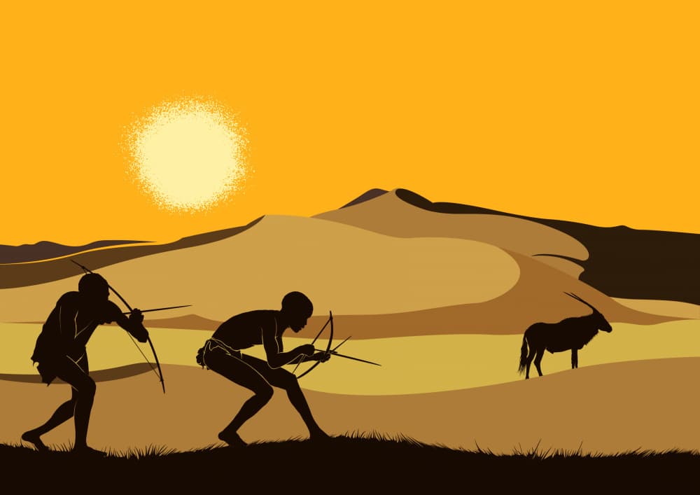 Desert Hunters At Sunset by Carlo Kaminski — canvas wall art