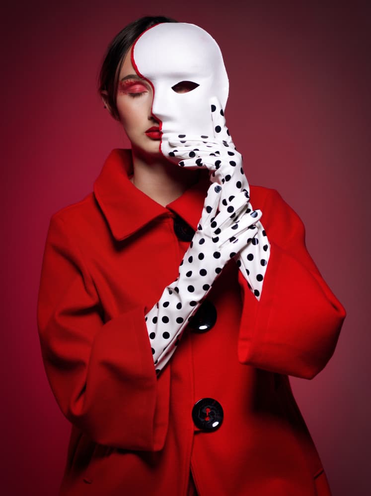 Fashion Masked Woman by Offer Ellbogen — canvas wall art