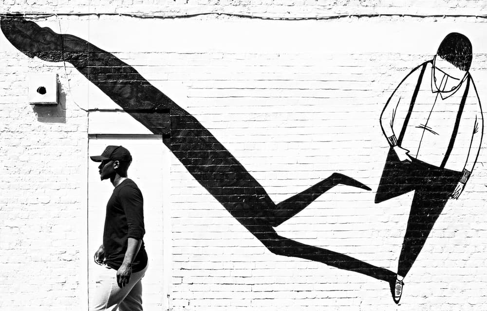 Urban Shadow Play by Linda Wride — canvas wall art