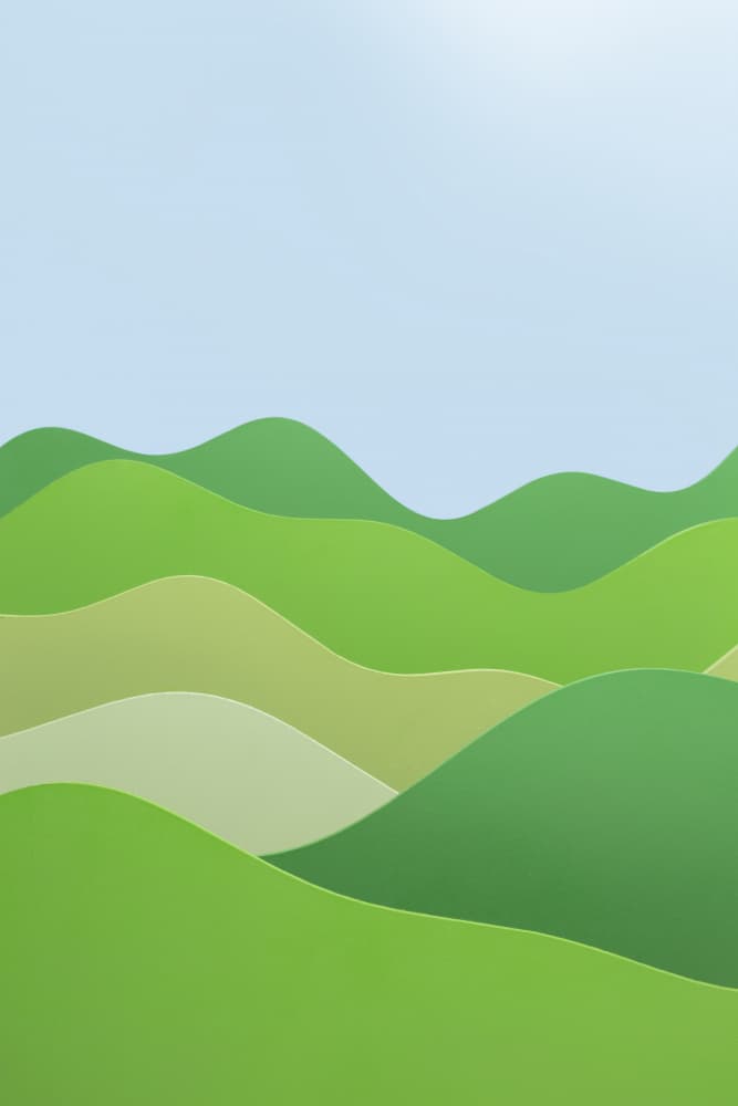 Peaceful Green Layers by Julia Ramiro — canvas wall art