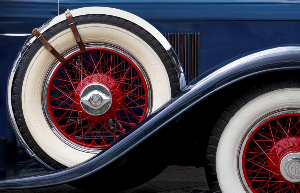 Blue Vintage Car Wheels by Stephan Rückert — canvas wall art