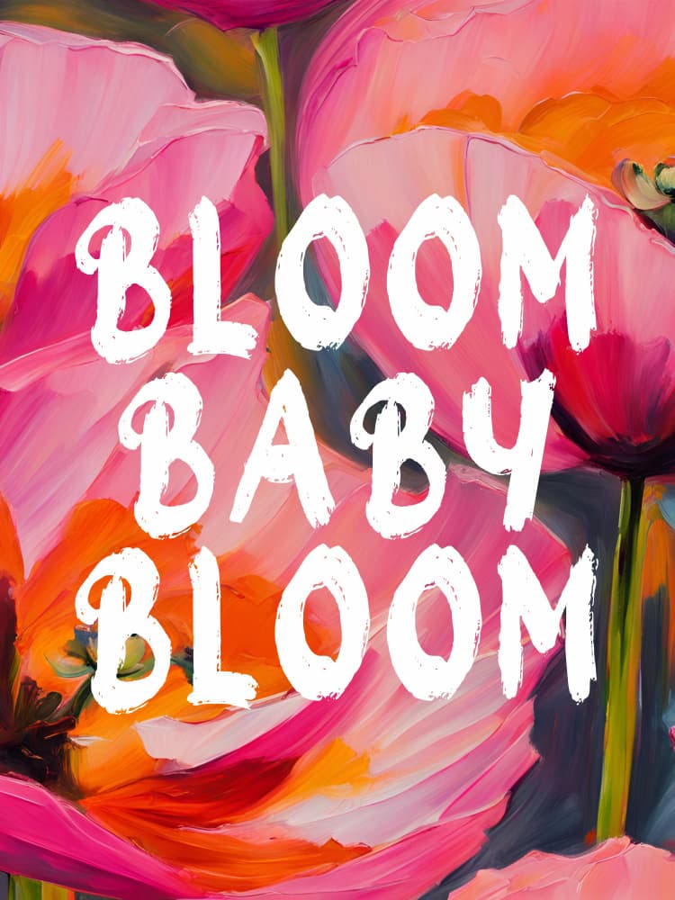 Bloom Baby Bloom Floral by Ohkimiko — canvas wall art