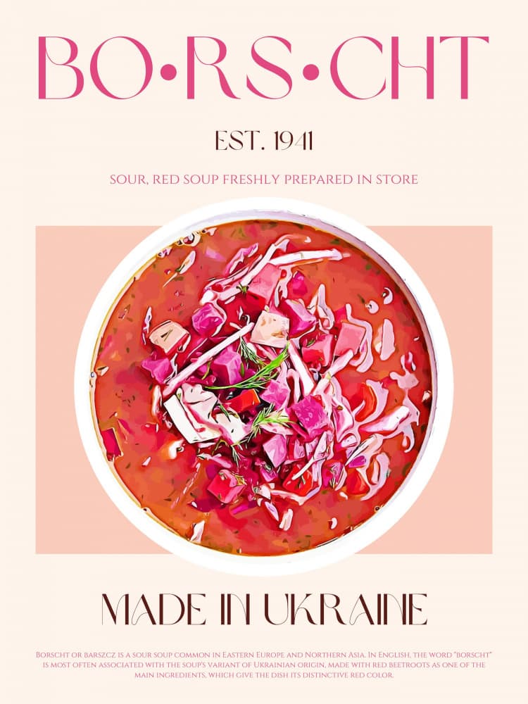 Red Beet Borscht by Nazma Khokhar — canvas wall art