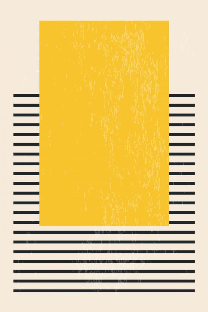 Abstract Yellow Geometric Shape by jay stanley — canvas wall art