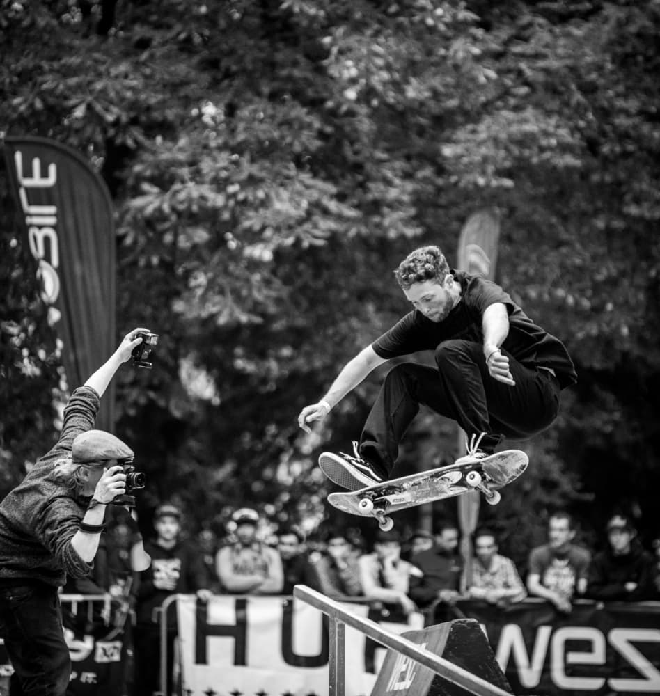 Dynamic Skateboard Jump by Eric Verbiest — canvas wall art