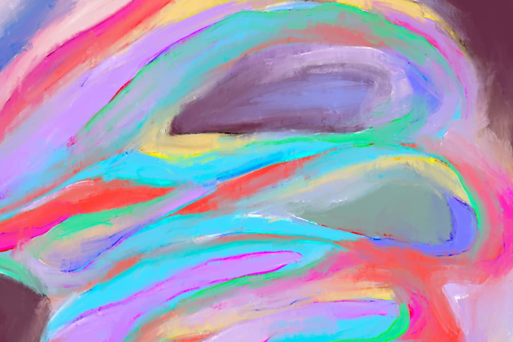 Vibrant Abstract Flow by Treechild — canvas wall art