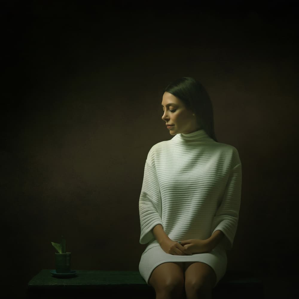 Serene Woman Portrait by Moein Hasheminasab — canvas wall art