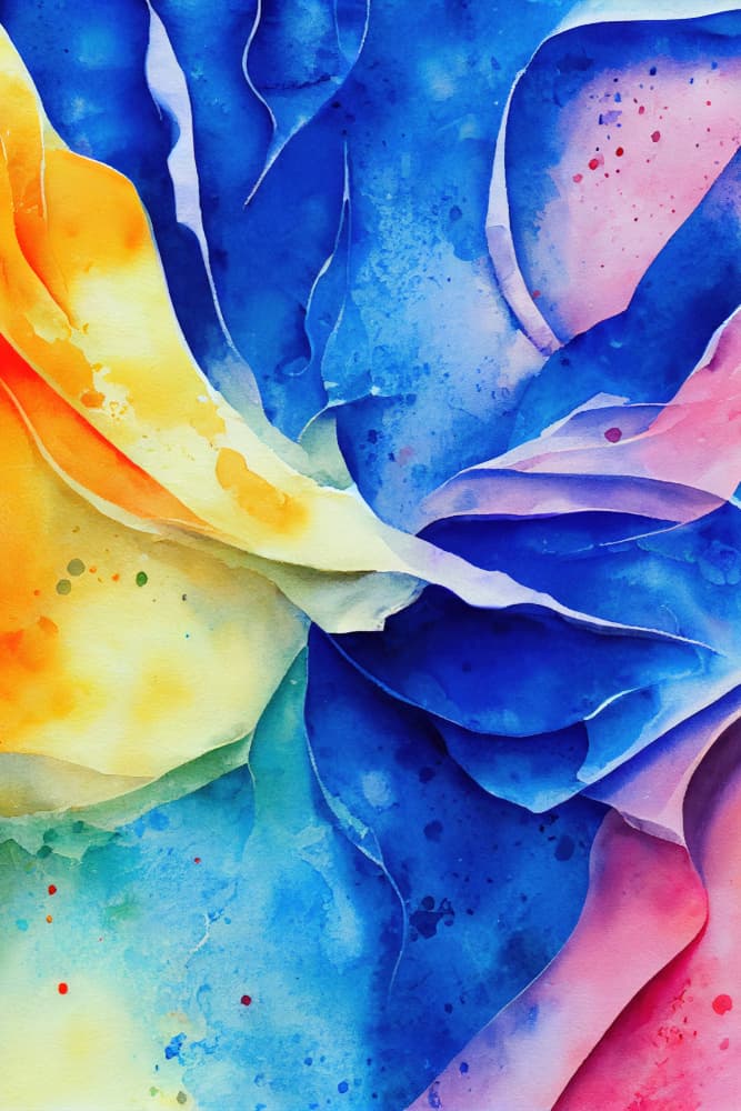 Vibrant Watercolor Flow by Mauro — canvas wall art