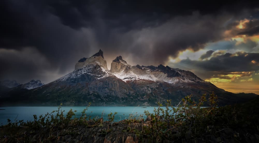 Dramatic Patagonian Peaks by Yuan Su — canvas wall art