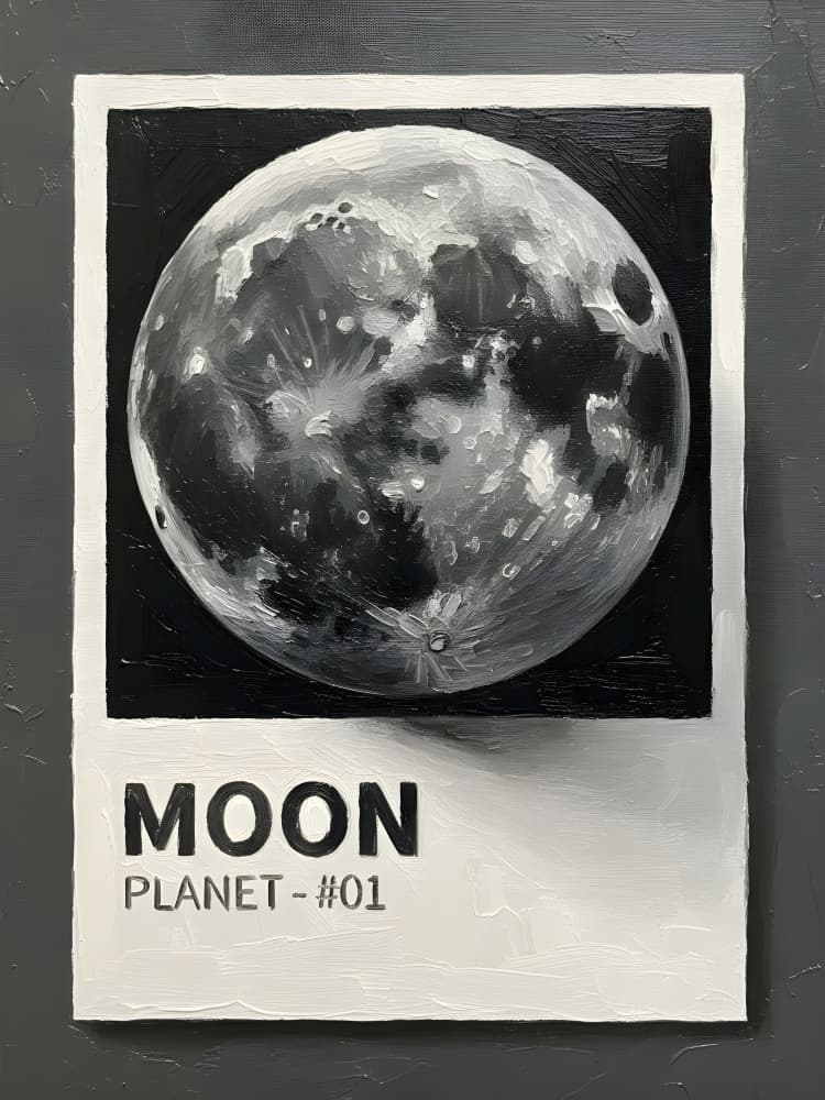 Moon Planet Study by HUGO — canvas wall art
