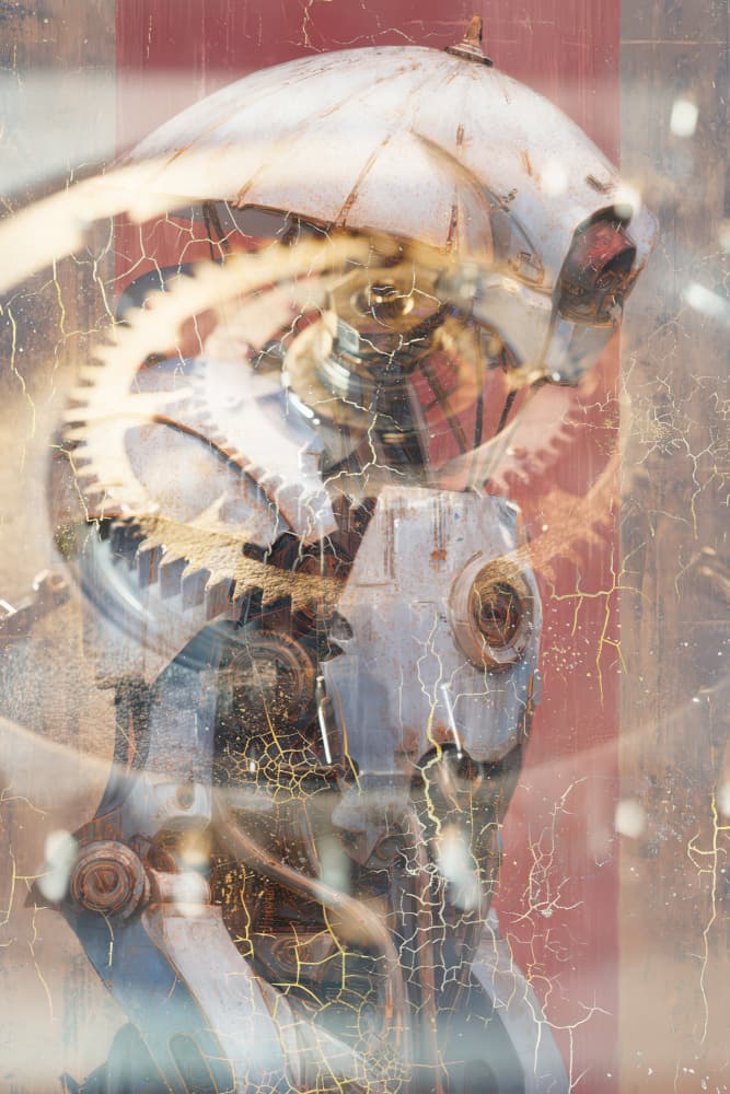 Steampunk Robot Head by Rafal Kulik — canvas wall art