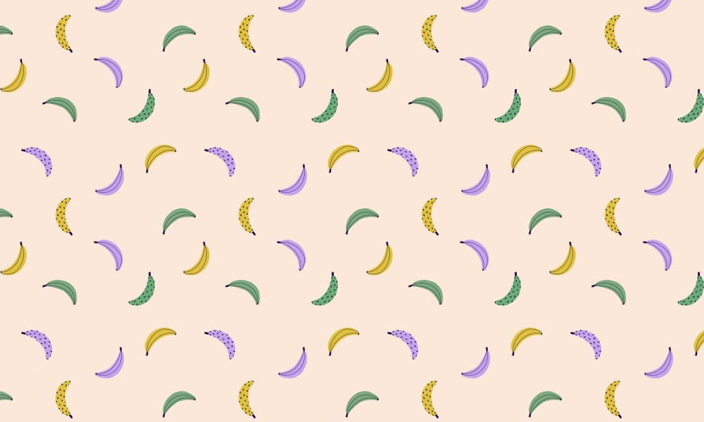 Playful Banana Pattern by Maren Gross — canvas wall art