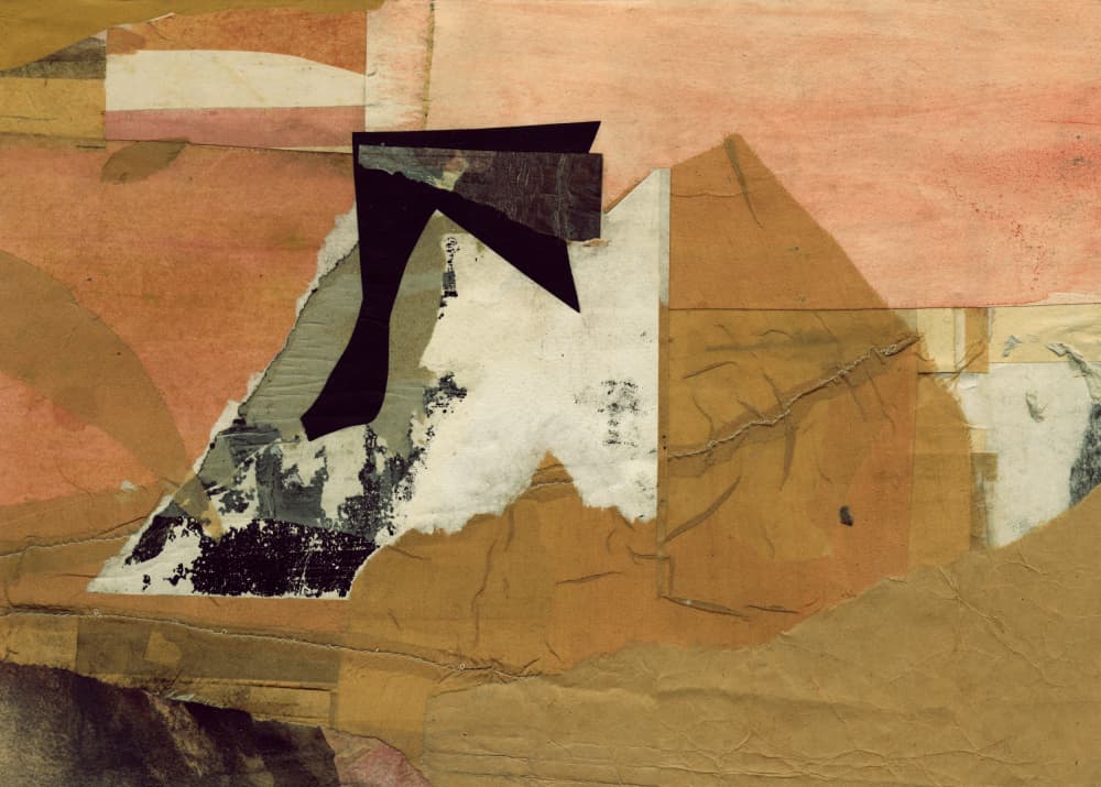Rustic Geometric Layers by Ute Rathmann — canvas wall art