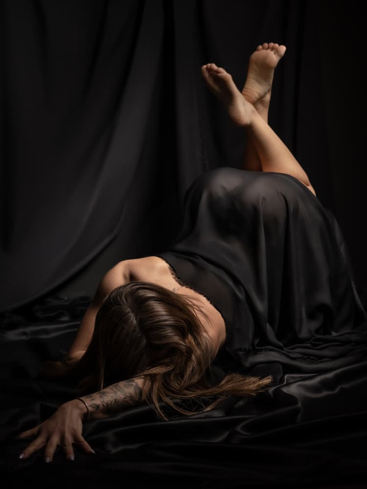 Draped In Black by Robert Girmencea — canvas wall art