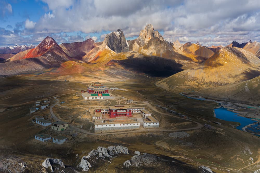 Remote Mountain Monastery by Simoon — canvas wall art
