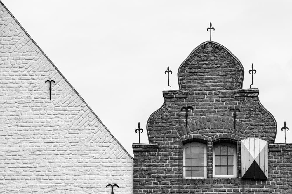 Historic Gable Architecture by Peter Pfeiffer — canvas wall art