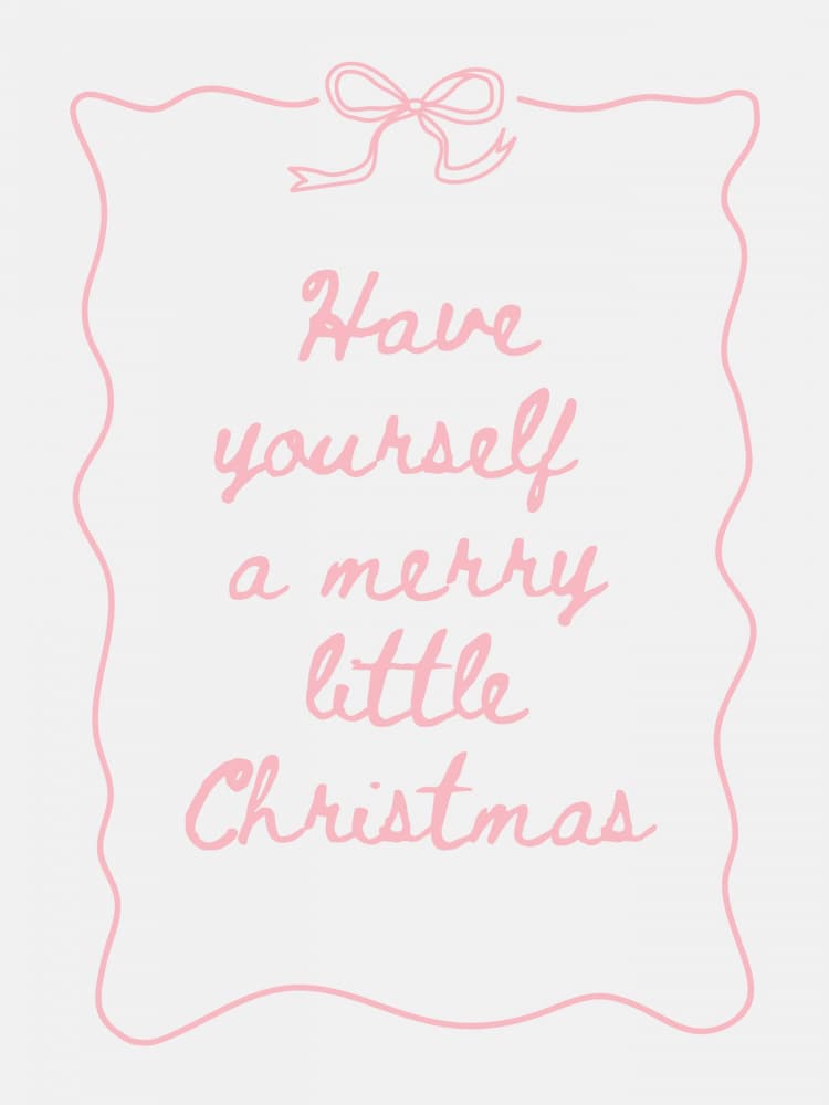 Merry Little Christmas Quote by Jolly and Dash — canvas wall art