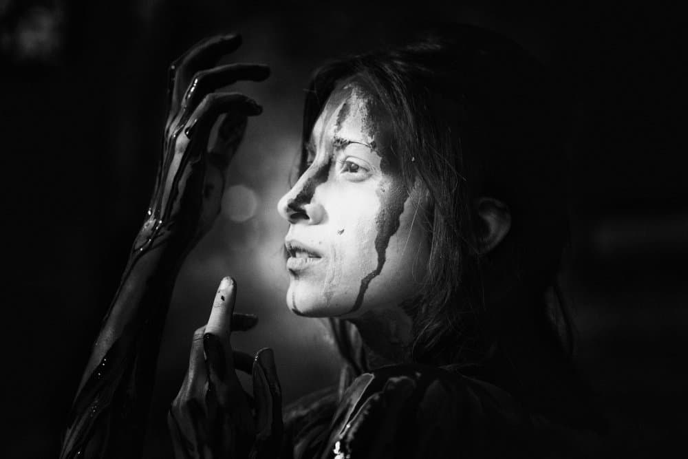 Emotional Drip Portrait by Miki Meir Levi — canvas wall art