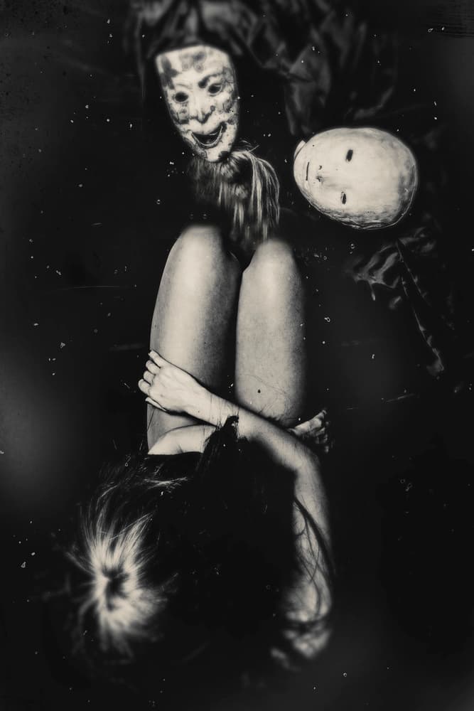 Masks of Melancholy by Bogdan Bouşcă — canvas wall art
