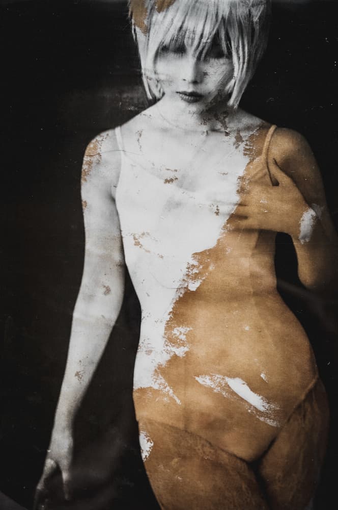 White Paint Figure by Kurosaki Sangan — canvas wall art