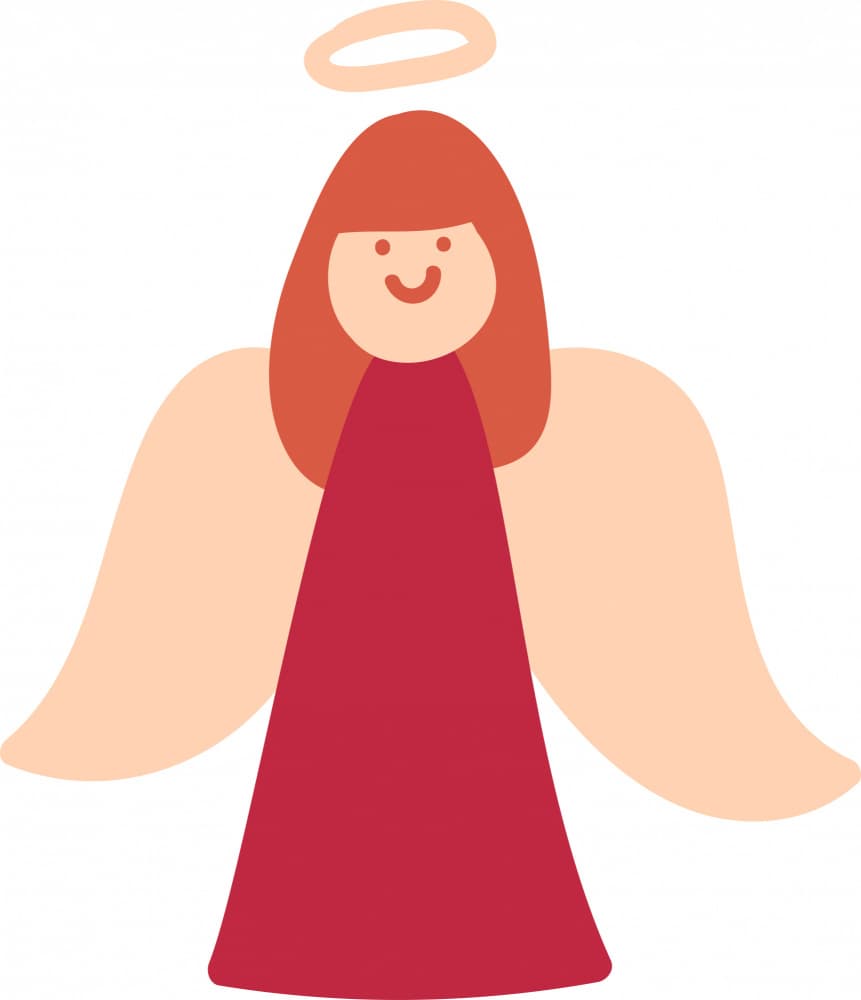 Happy Christmas Angel by Marika Barsrsind β canvas wall art