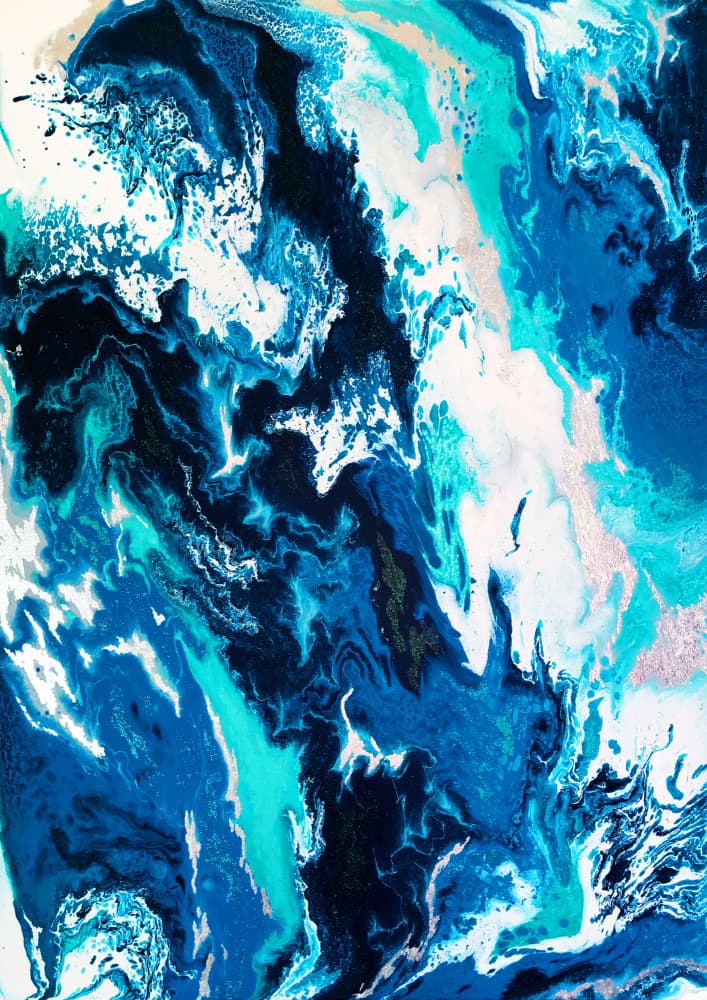 Deep Ocean Swirls by Alyson Storms — canvas wall art