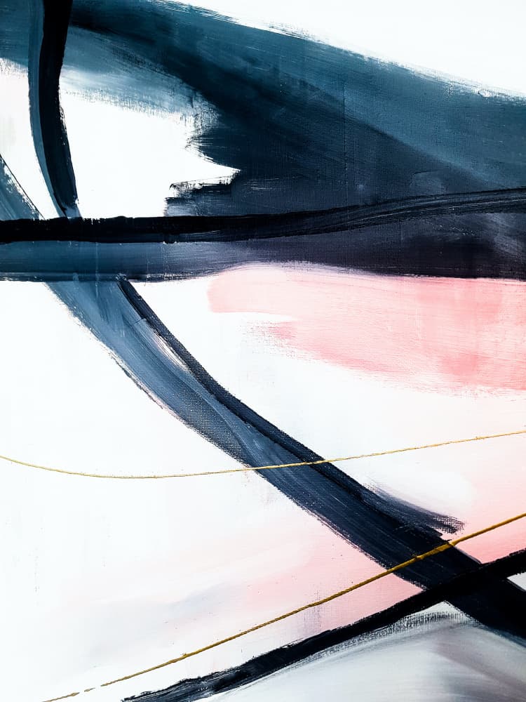 Abstract Gold Lines Flow by Ejaaz Haniff — canvas wall art