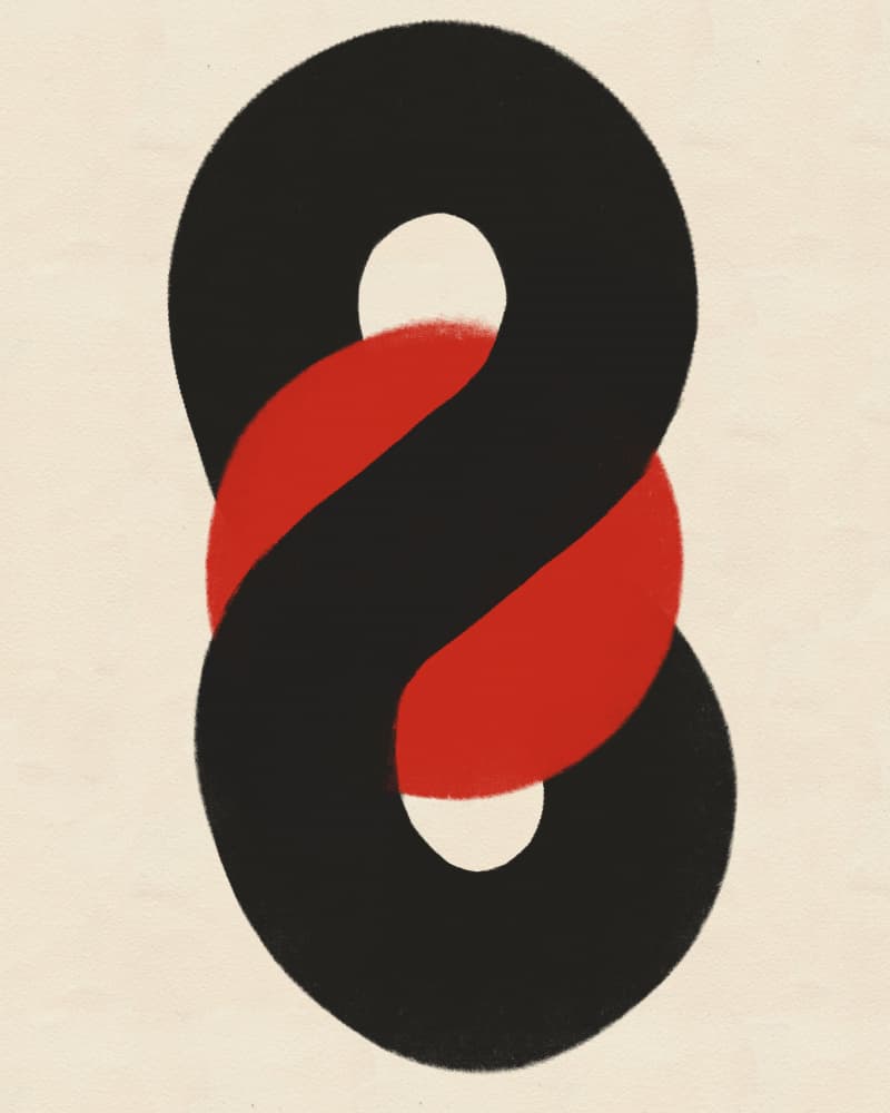 Modern Abstract Knot by Deepthi s — canvas wall art