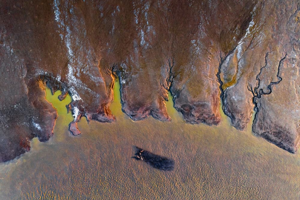Aerial Wetland Landscape by Songlin Xu — canvas wall art