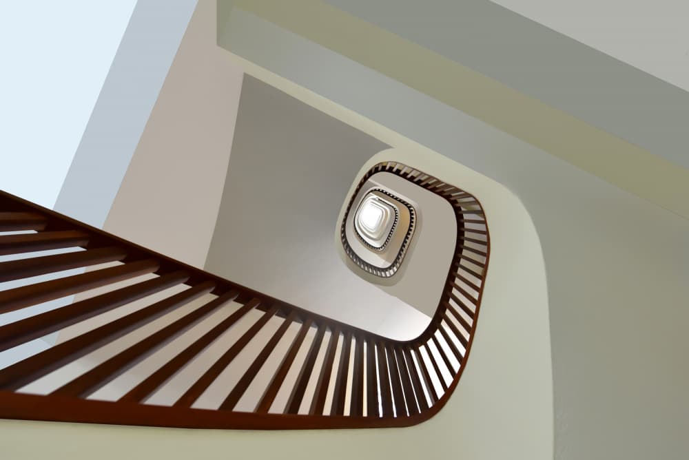 Spiral Staircase Upward by Jorge Pimenta — canvas wall art