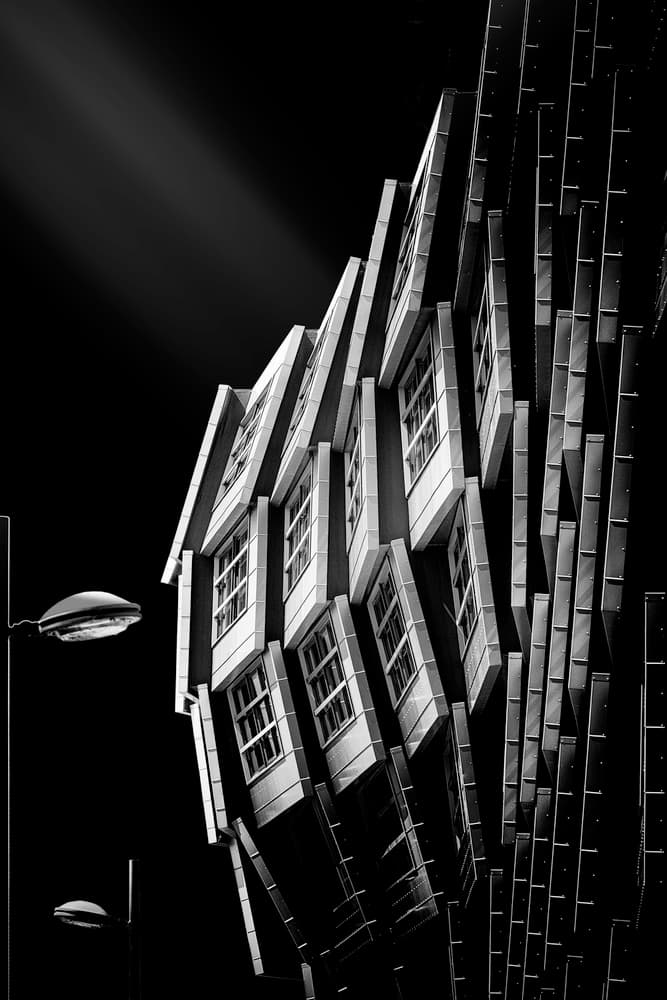 Modern Geometric Building by Greetje van Son — canvas wall art