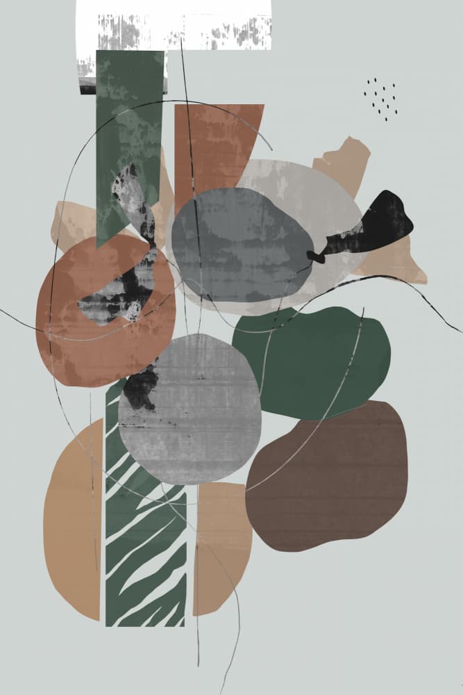 Earthy Abstract Shapes by cartissi — canvas wall art