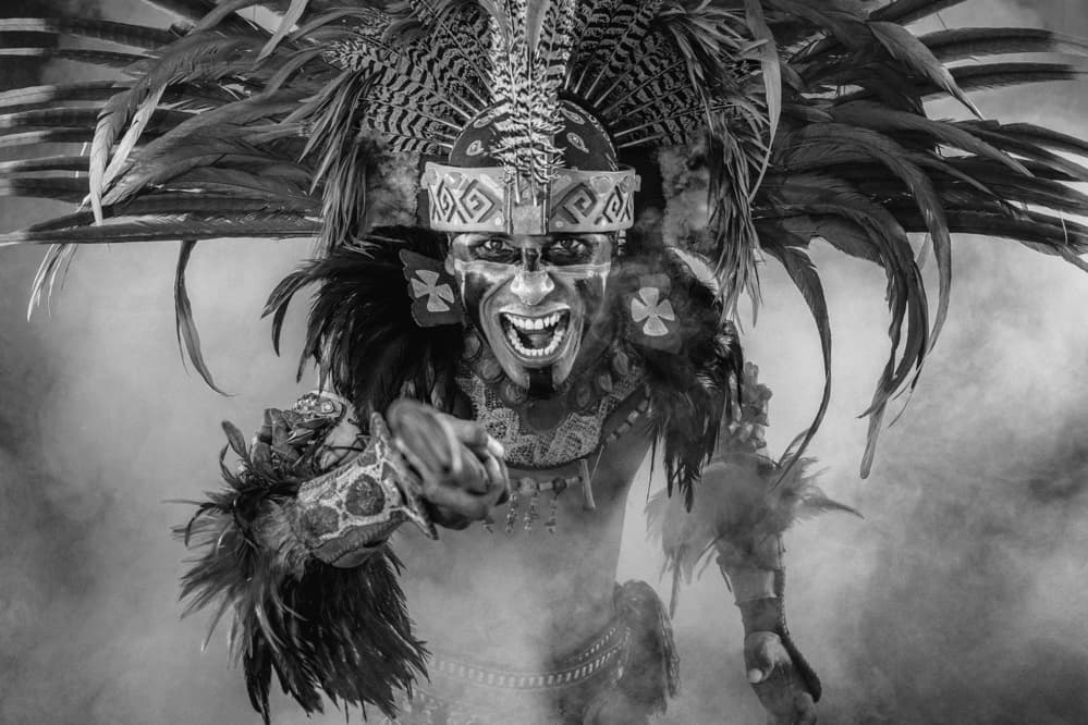 Fierce Tribal Warrior by Ali Khataw — canvas wall art