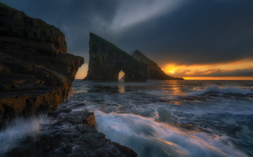 Dramatic Ocean Sunset by Lydia Jacobs — canvas wall art