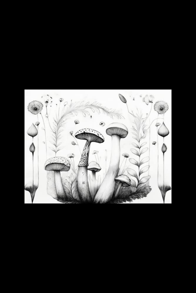 Whimsical Forest Fungi by casa cartissi — canvas wall art