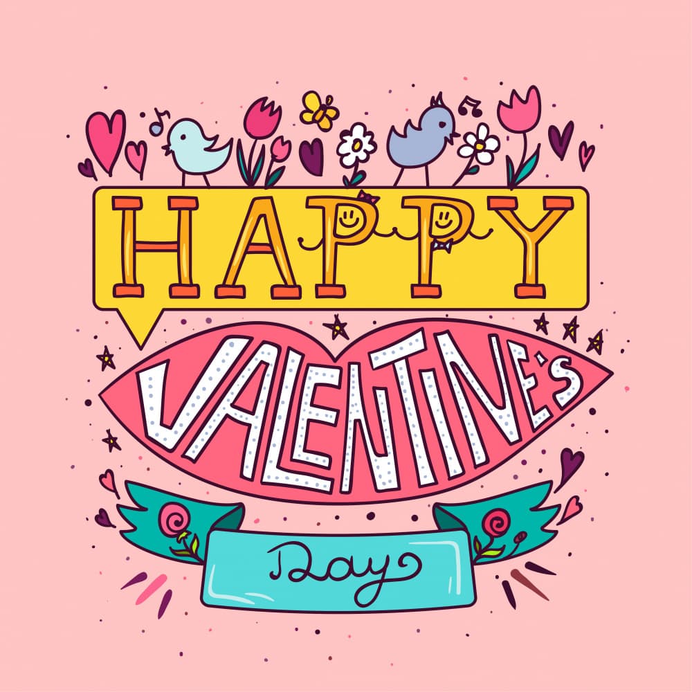 Cute Happy Valentine's Day by Marika Barsrsind β canvas wall art