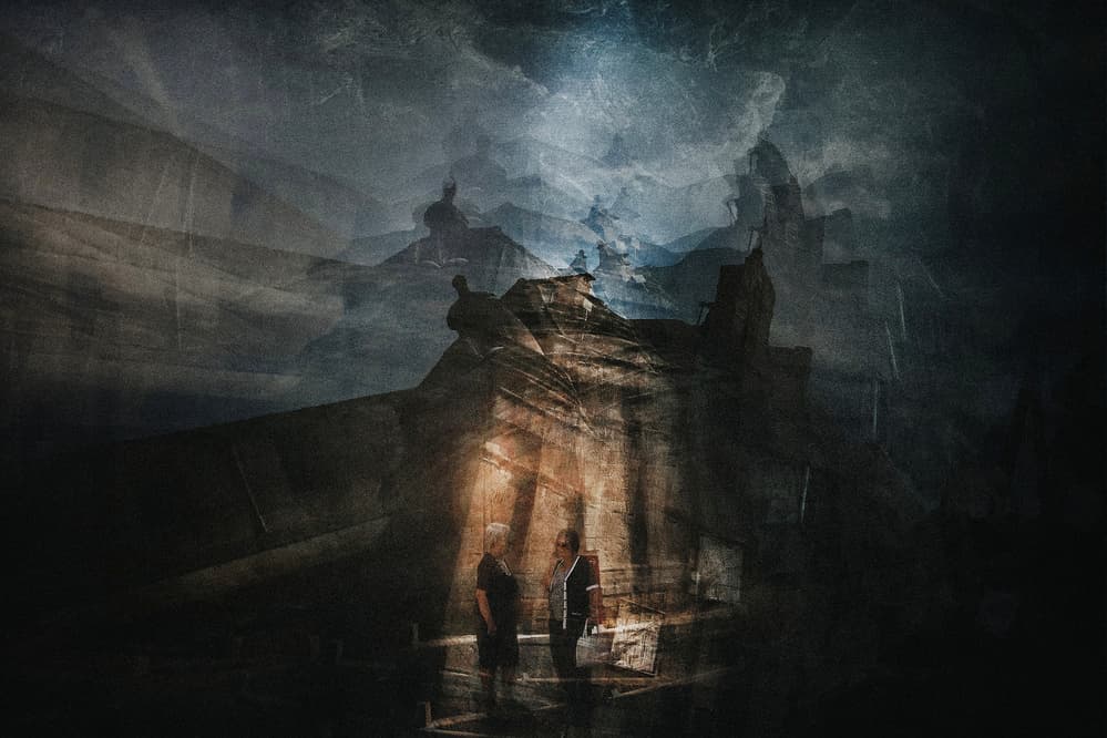Surreal Cityscape Night by Damijan Sedevcic — canvas wall art