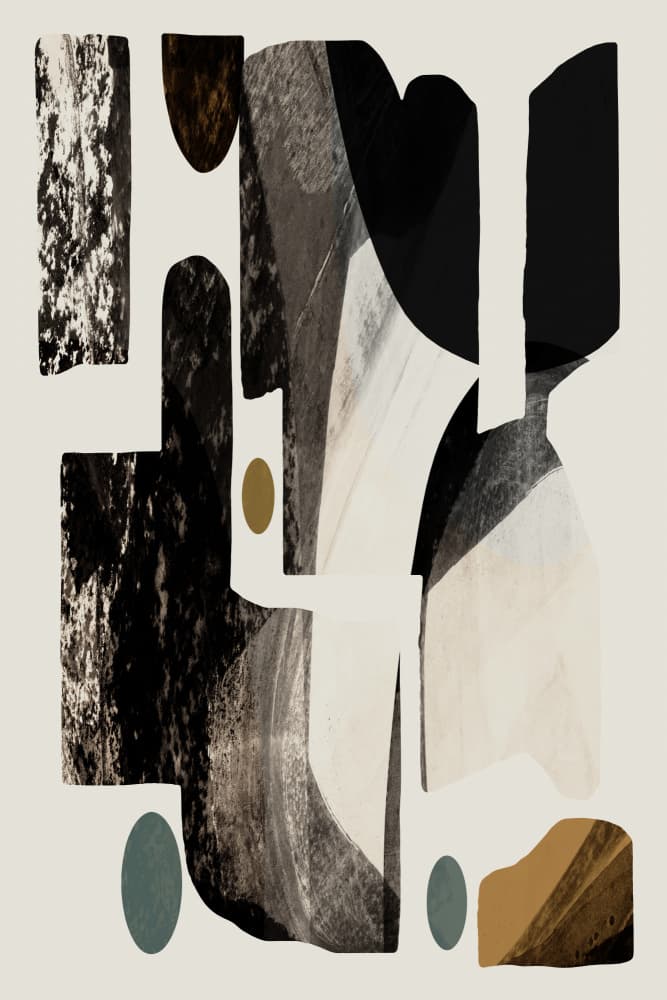 Neutral Abstract Forms by cartissi — canvas wall art
