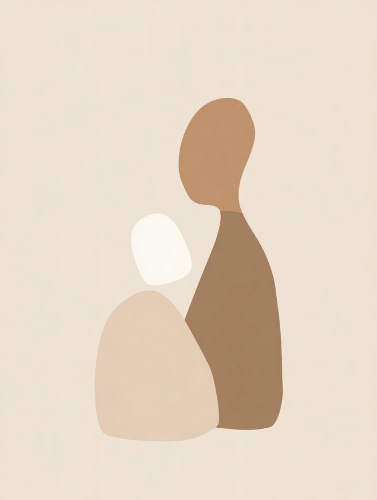 Tender Abstract Figures by Imaginative — canvas wall art