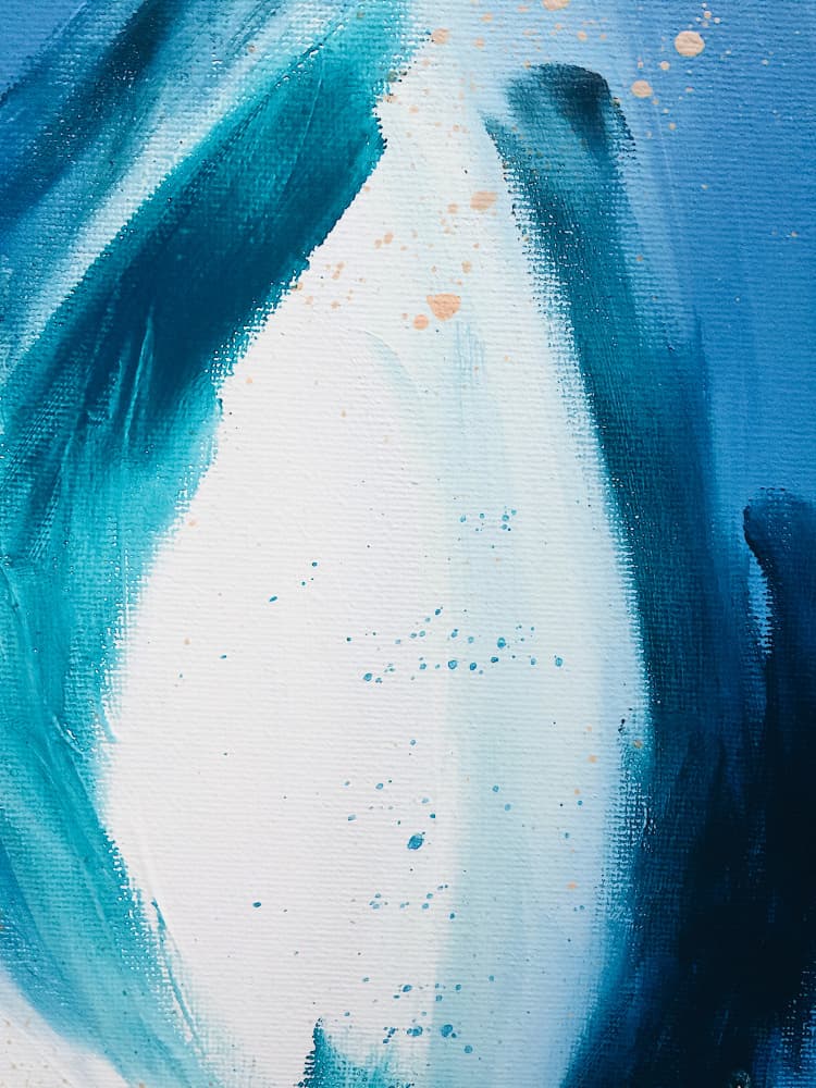 Fluid Blue Movement by Ejaaz Haniff — canvas wall art