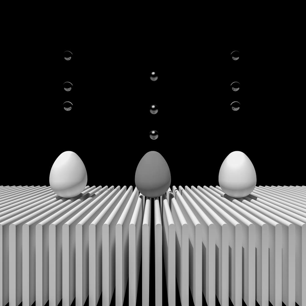 Minimalist Eggs And Spheres by Antonyus Bunjamin (Abe) — canvas wall art