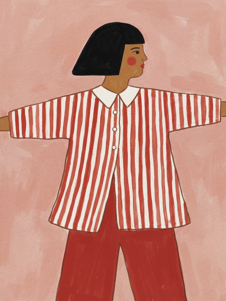 Stylish Striped Woman by Andreas Magnusson — canvas wall art