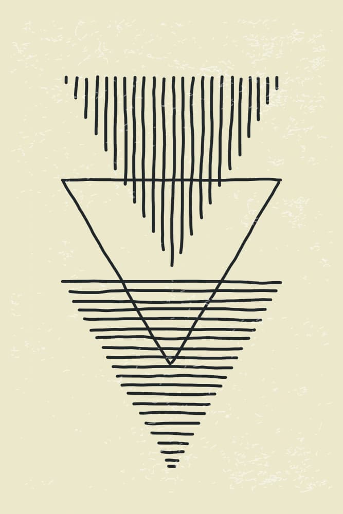 Abstract Geometric Triangles by jay stanley — canvas wall art