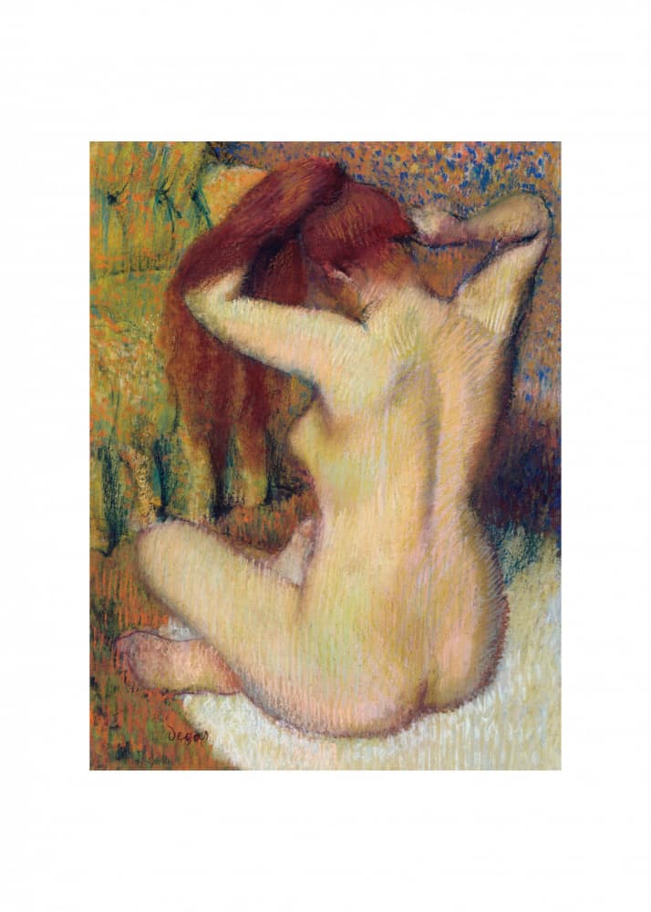 Woman Combing Her Hair No.2 by Edgar Degas — canvas wall art