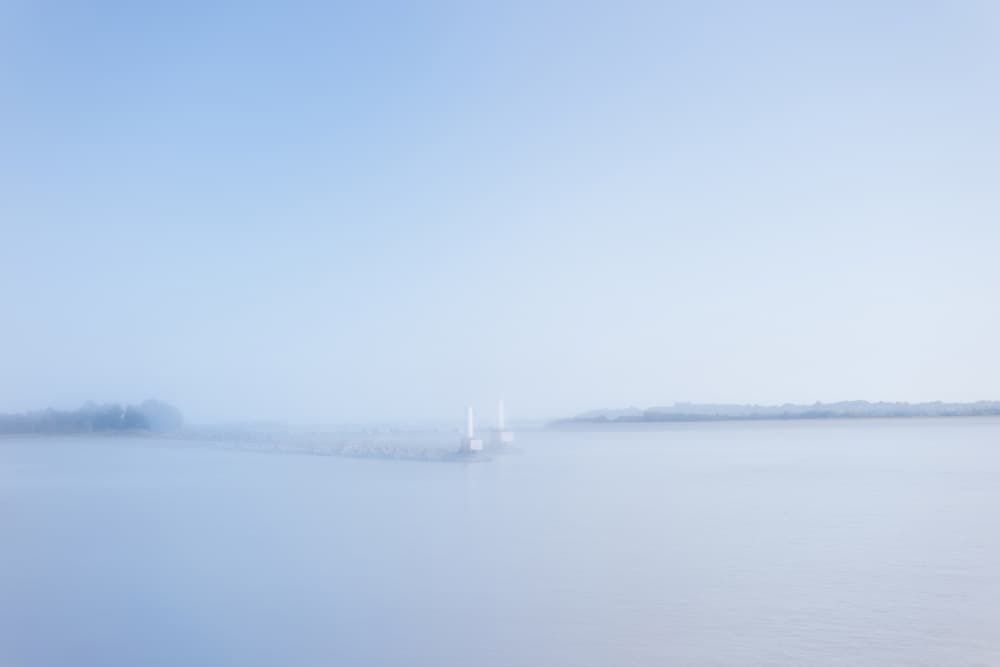 Misty Sailboats by Lynann Colligan — canvas wall art